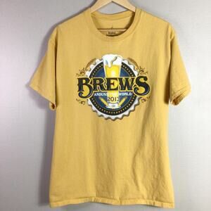 2013 BREWS Around The World Walt Disney Epcot Shirt Yellow L